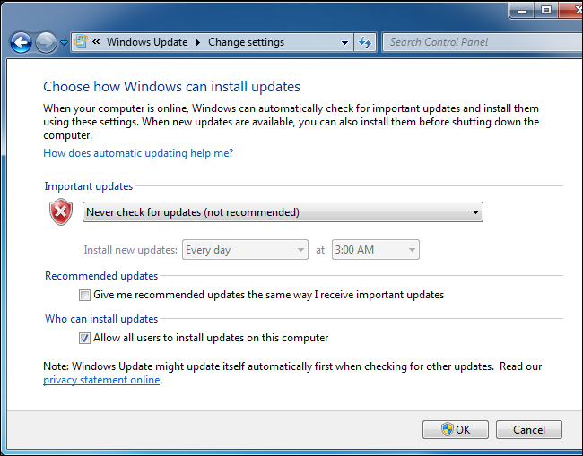 Windows update service not running windows 7 fix it